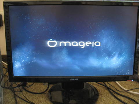 the boot display of Mageia 6