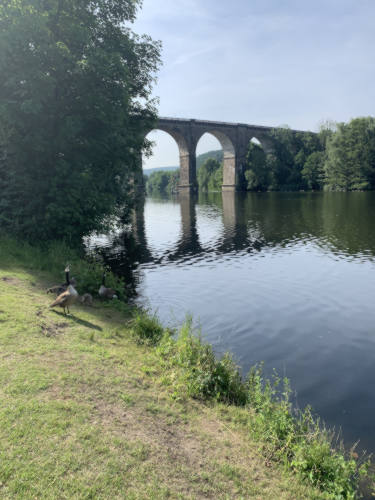 Ruhrviadukt bei Herdecke, erbaut im Jahre 1879, 300 Meter lang und 29,33 Meter hoch.