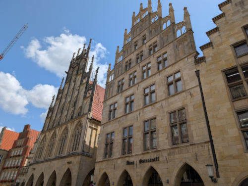 Münster Giebelhäuser in der Innenstadt