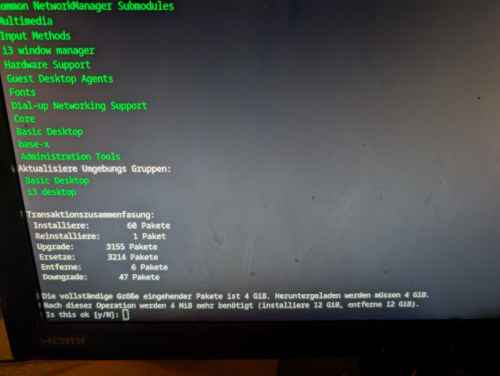 Fedora 41 download of the files of Fedora 42 in the command line. 