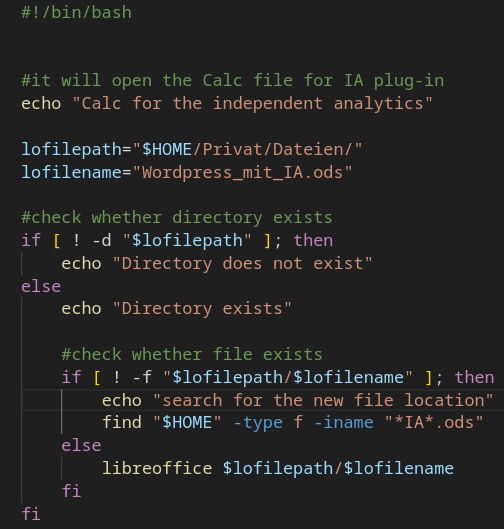 Bash script for opening a file from the command line, and it will check whether the file is still available.